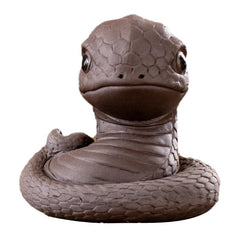 Zisha Snake Tea Companion - Handmade Purple Clay Tea Pet