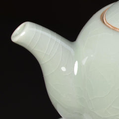 Ice Crackle Glaze Ceramic Teapot - 9oz Traditional Porcelain Teapot