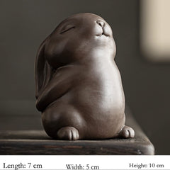 Small Rabbit Tea Companion - Ceramic Zisha Tea Pet for Tea Tray