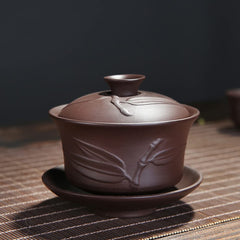 Handmade Zisha Gaiwan - 170ml Porcelain Kungfu Tea Bowl