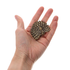 Brass Peacock Tea Accent - Elegant Desktop Sculpture for Tea Space