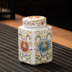 Blue and White Porcelain Ginger Jar - Ceramic Storage Canister with Lid