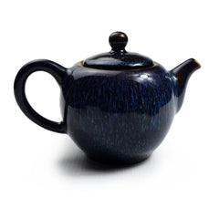 Kiln-Glazed Mini Teapot - 9oz Traditional Porcelain Pot for Gongfu Tea