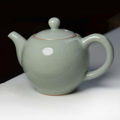 Ice Crackle Glaze Ceramic Teapot - 9oz Traditional Porcelain Teapot