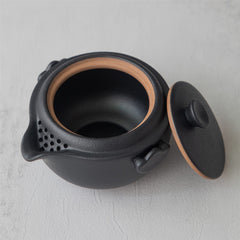 Solo Black Gaiwan Tea Set - Portable Ceramic Cup with Anti-Scald Handle
