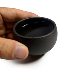 Black Jingang Zisha Tea Cups - 2pc 50ml Gongfu Set