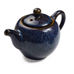 Kiln-Glazed Mini Teapot - 9oz Traditional Porcelain Pot for Gongfu Tea