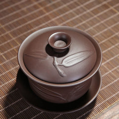 Handmade Zisha Gaiwan - 170ml Porcelain Kungfu Tea Bowl