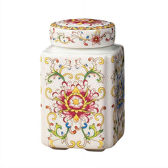 Blue and White Porcelain Ginger Jar - Ceramic Storage Canister with Lid