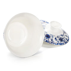 3-Piece Porcelain Gaiwan Set - 10oz Cups with Lids & Saucers