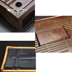 Wooden Gongfu Tea Table Set - Drawer-Type Drainage Tray