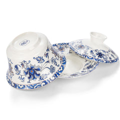 3-Piece Porcelain Gaiwan Set - 10oz Cups with Lids & Saucers