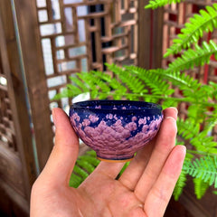 Small Purple Jianzhan Tea Cup - 2.7oz Kiln-Fired Ceramic Teacup