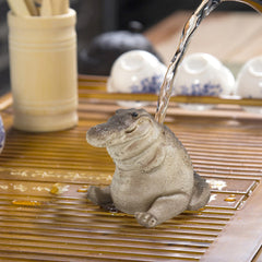 Small Crocodile Tea Companion - Resin Figurine for Tea Ceremony