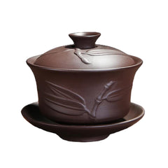 Handmade Zisha Gaiwan - 170ml Porcelain Kungfu Tea Bowl