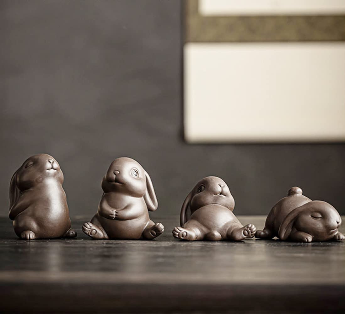 Small Rabbit Tea Companion - Ceramic Zisha Tea Pet for Tea Tray