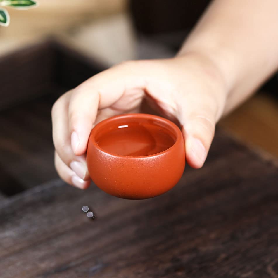 Black Jingang Zisha Tea Cups - 2pc 50ml Gongfu Set