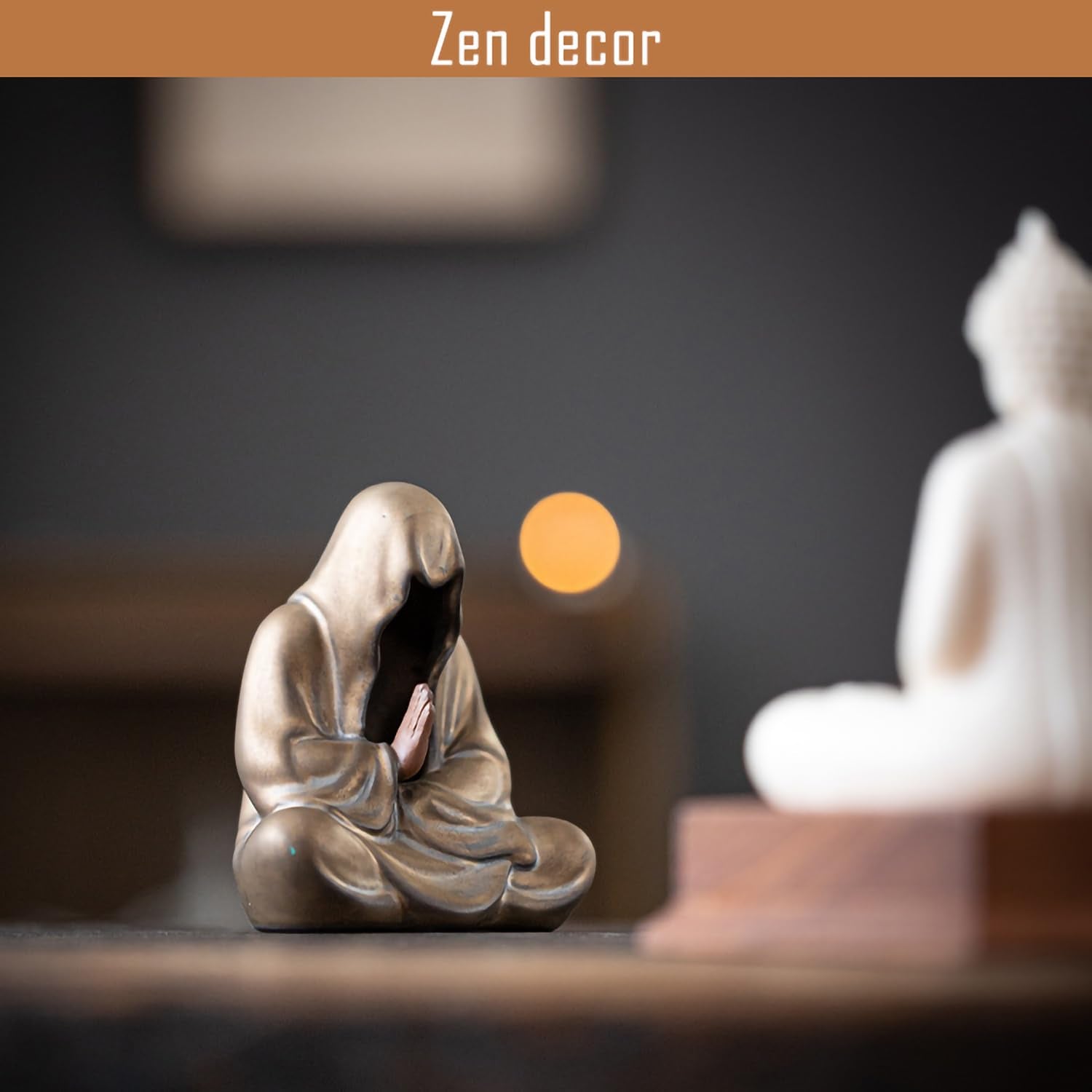 Faceless Zen Clay Tea Companion - Meditation Statue for Tea Table