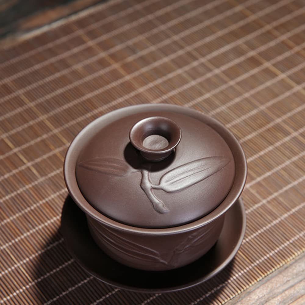 Handmade Zisha Gaiwan - 170ml Porcelain Kungfu Tea Bowl