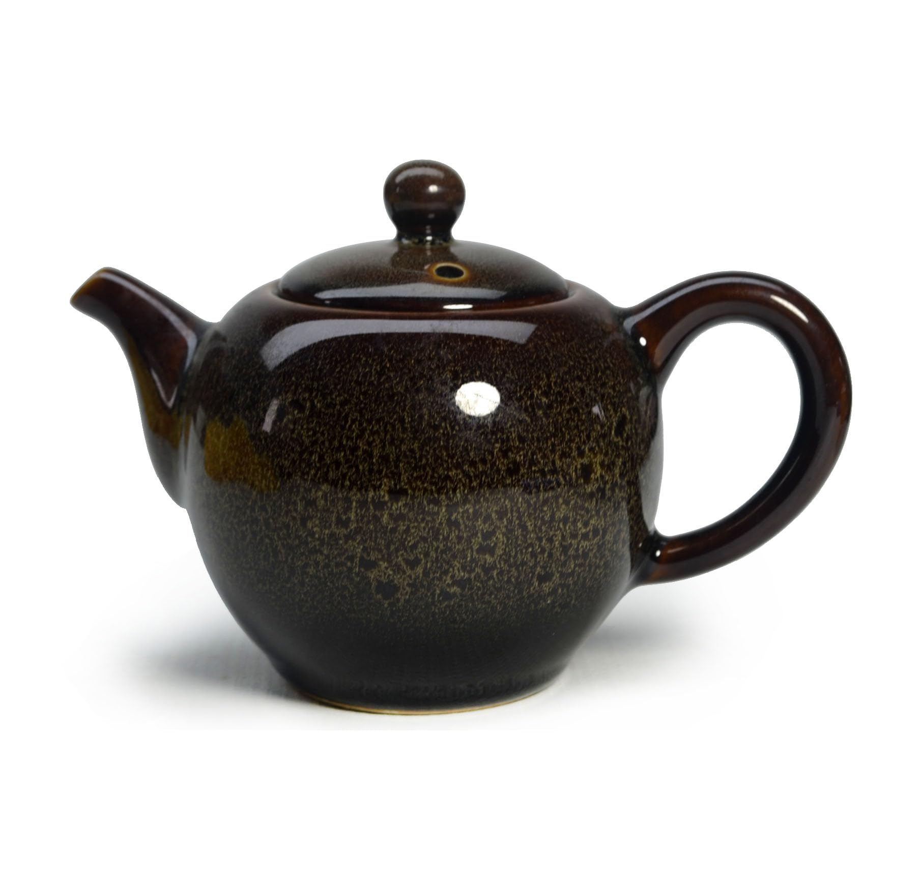 Kiln-Glazed Mini Teapot - 9oz Traditional Porcelain Pot for Gongfu Tea