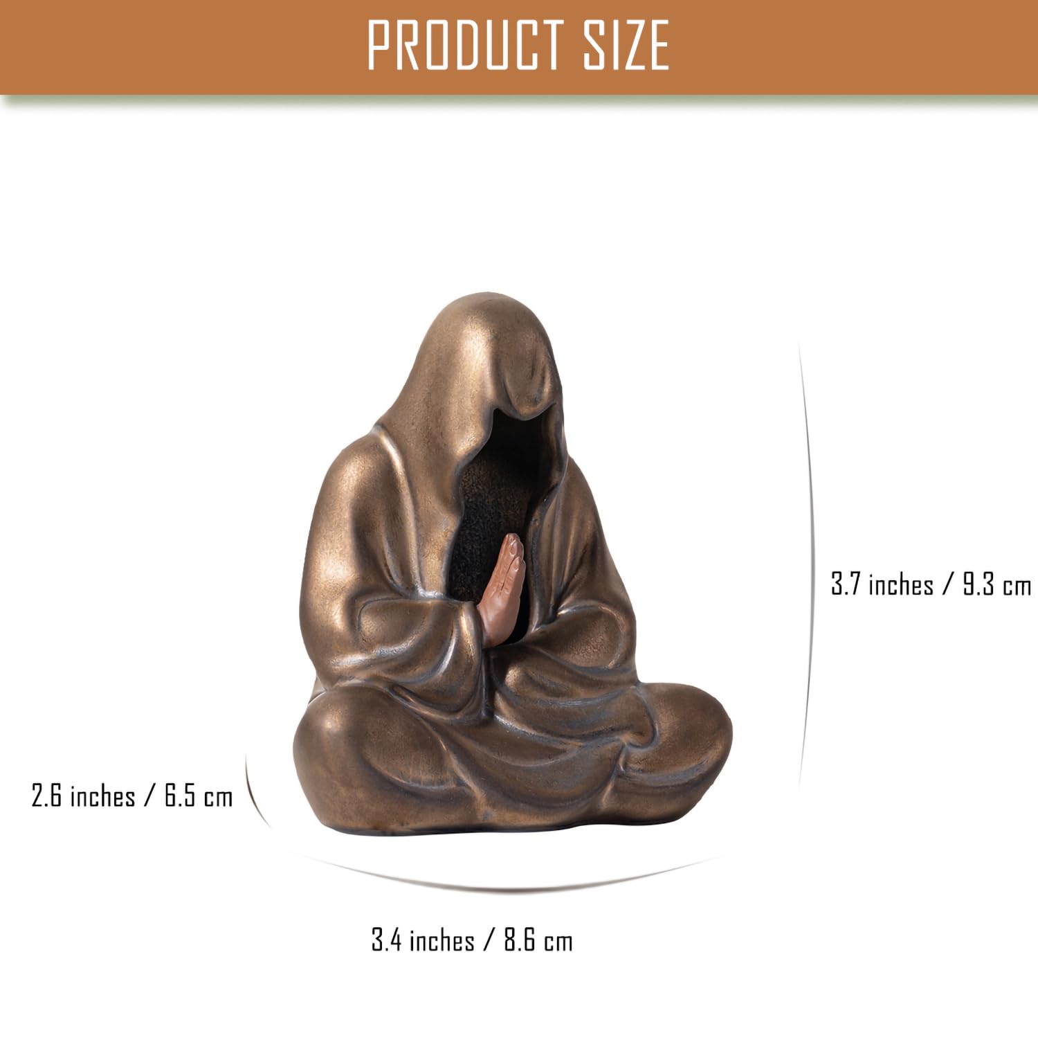 Faceless Zen Clay Tea Companion - Meditation Statue for Tea Table