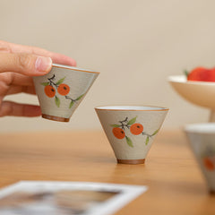 Persimmon Travel Tea Set - 4-Piece Ceramic Gongfu Set with Carry Case