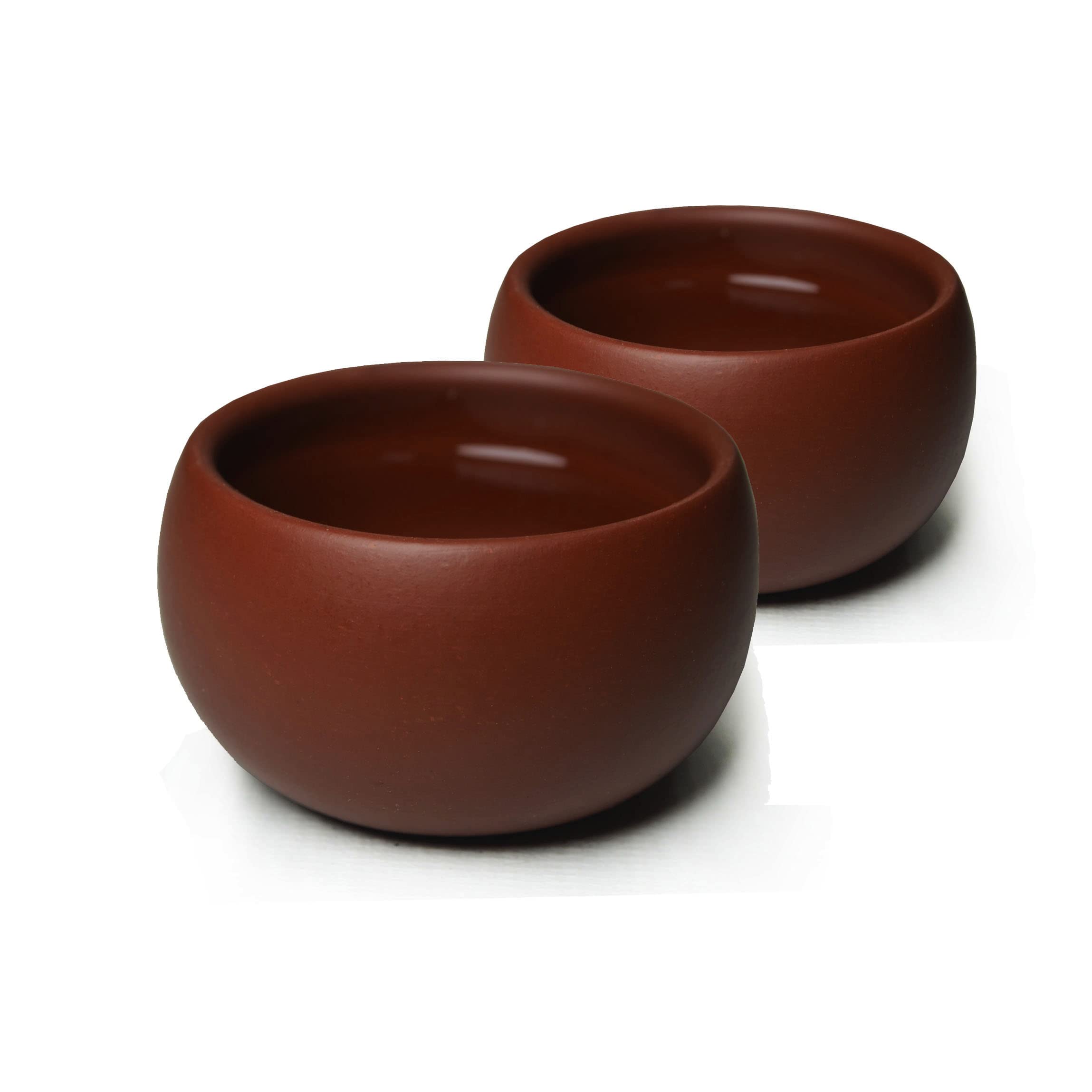 Black Jingang Zisha Tea Cups - 2pc 50ml Gongfu Set