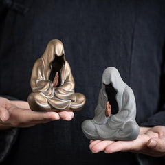 Faceless Zen Clay Tea Companion - Meditation Statue for Tea Table