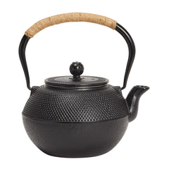 Classic Cast Iron Tea Set - 40oz Stovetop Kettle with 4 Cups & Warmer