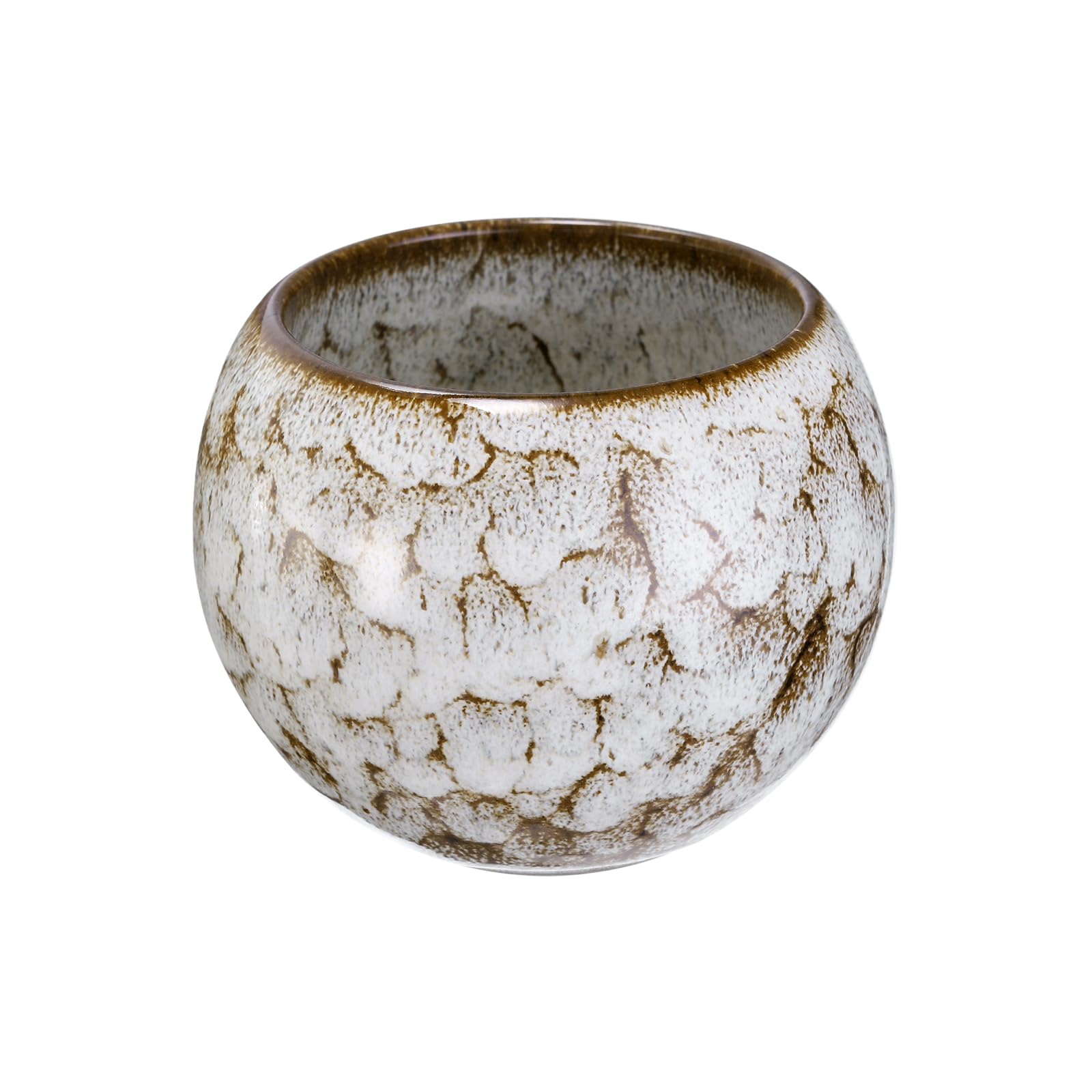 Glaze-Transformation Teacup - 5oz Handmade Ceramic Cup without Handle