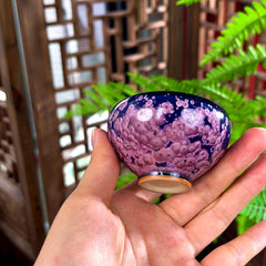 Small Purple Jianzhan Tea Cup - 2.7oz Kiln-Fired Ceramic Teacup