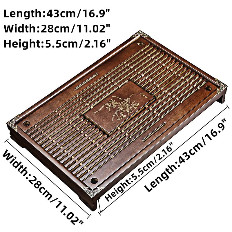 Wooden Gongfu Tea Table Set - Drawer-Type Drainage Tray