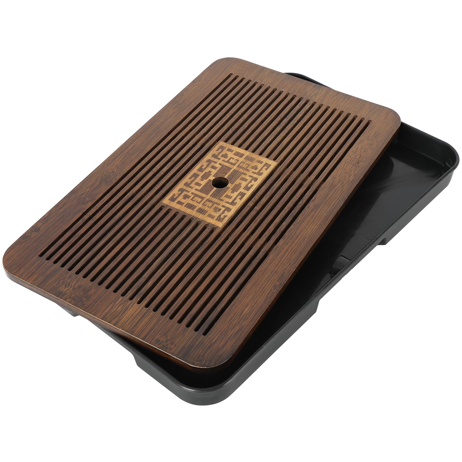 Bamboo Tea Tray with Drainage & Water Pump - Gongfu Tea Serving Board