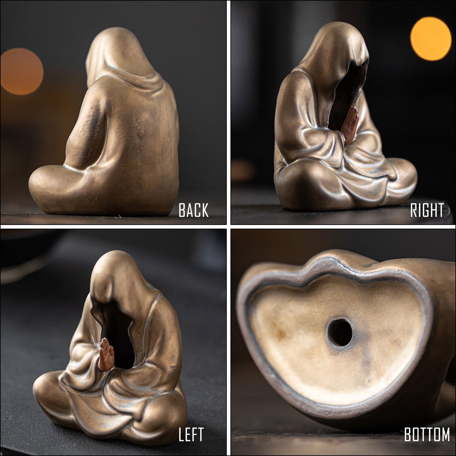 Faceless Zen Clay Tea Companion - Meditation Statue for Tea Table
