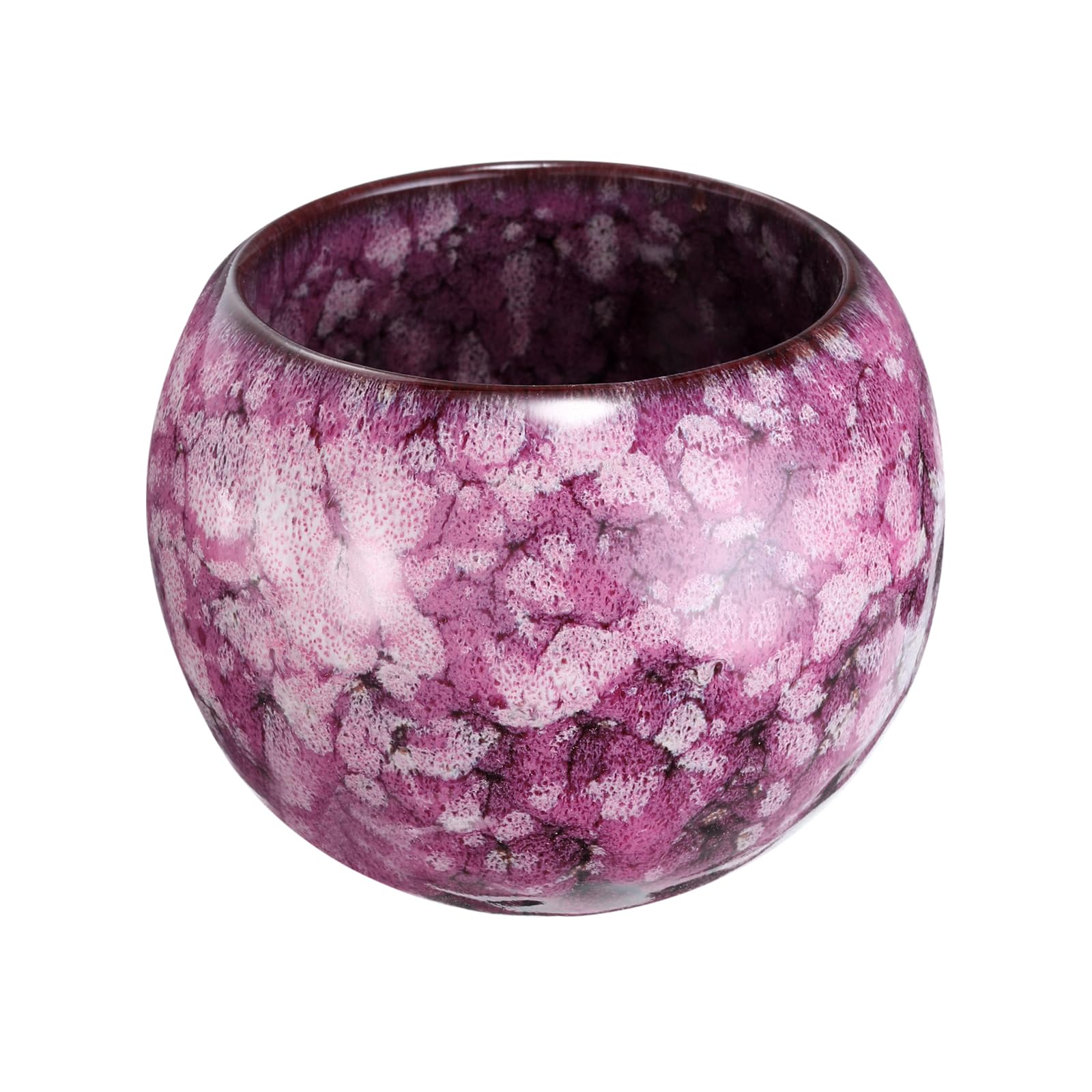 Glaze-Transformation Teacup - 5oz Handmade Ceramic Cup without Handle